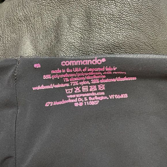 Commando Perfect Control Black Faux Leather Legging Size Medium - Picture 10 of 12